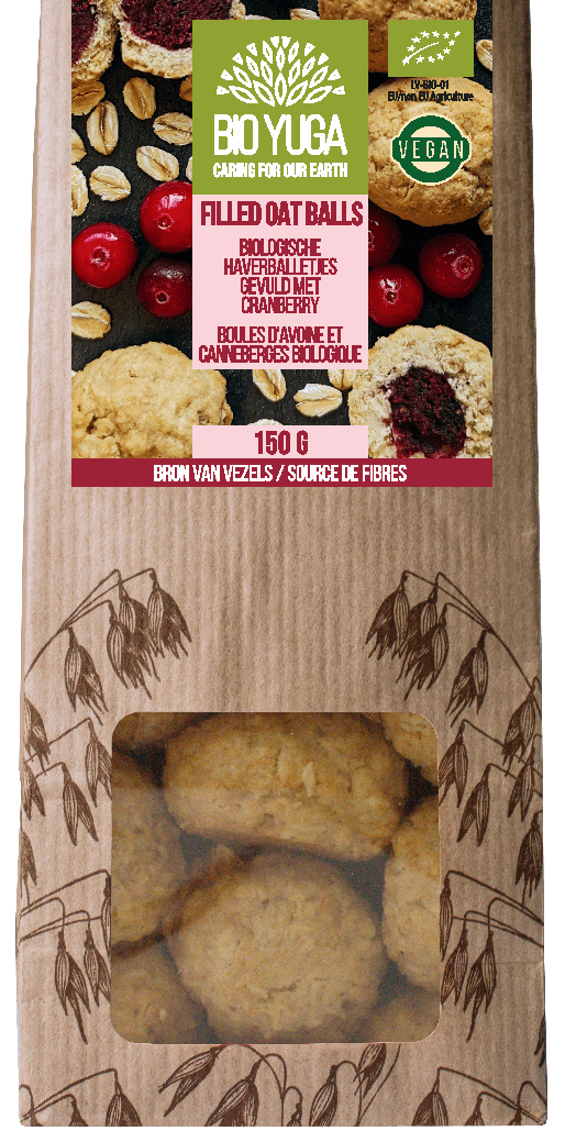Filled oat balls cranberry